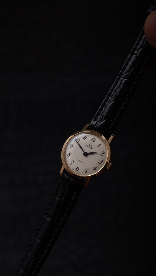 Omega Geneve 9ct Mechanical Strap Watch