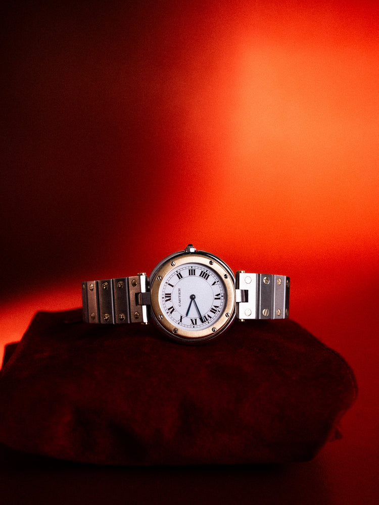 Cartier Santos Ronde Vendome 1990s Steel & Gold 32mm 8191