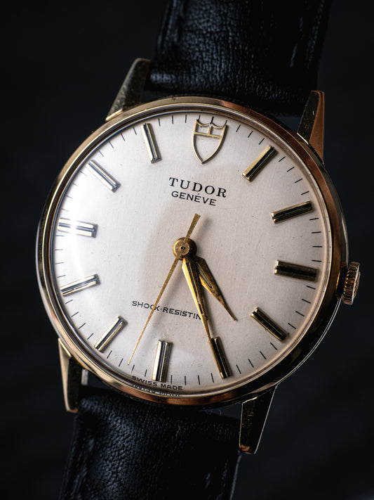 Tudor Geneve 1972 9ct Gold Manual Wind Wrist Watch