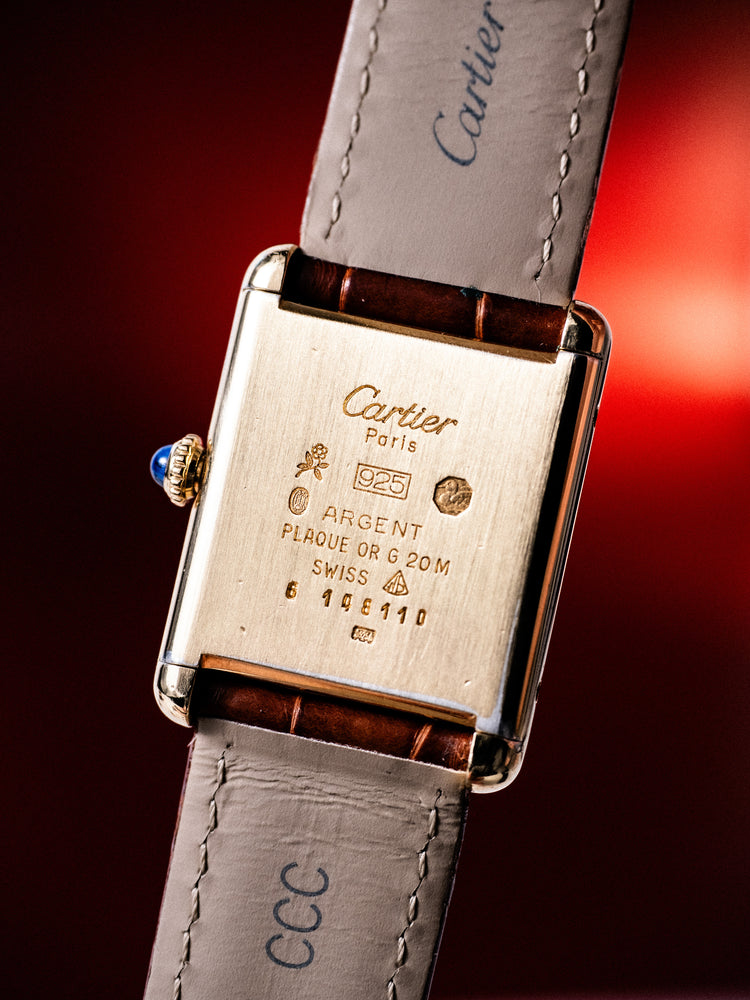 Must de Cartier Tank Vermeil Early 1980s Trinity Dial Manual Wind
