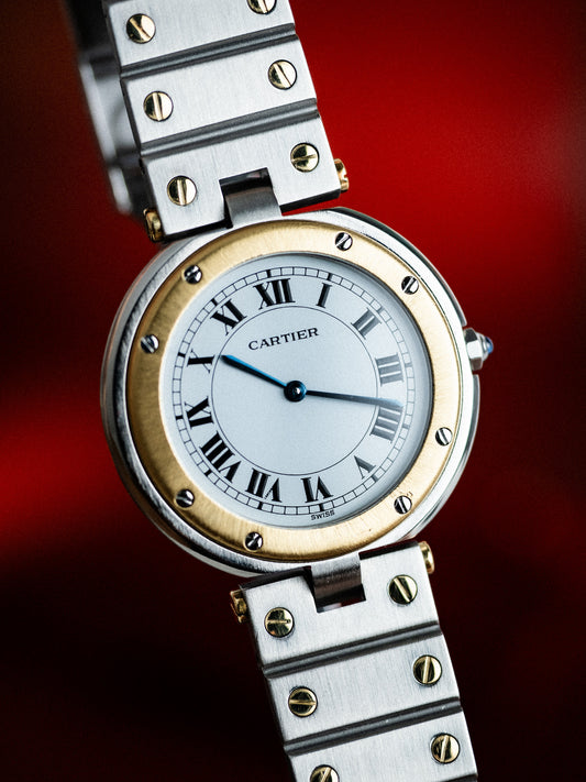Cartier Santos Ronde Vendome 1990s Steel & Gold 32mm 8191