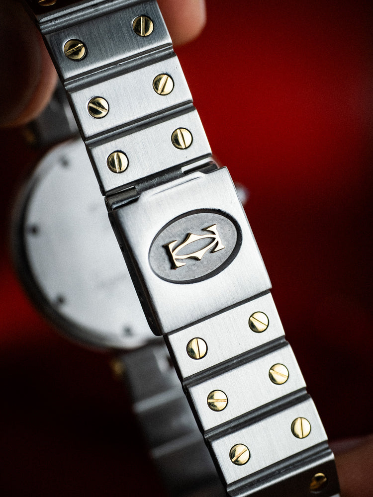 Cartier Santos Ronde Vendome 1990s Steel & Gold 32mm 8191